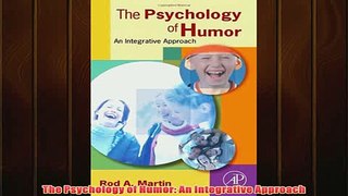 Free   The Psychology of Humor An Integrative Approach Read Download