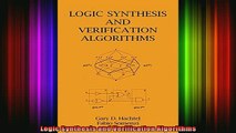 Read  Logic Synthesis and Verification Algorithms  Full EBook