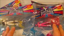 1995 MIGHTY MORPHIN POWER RANGERS THE MOVIE SET OF 6 McDONALDS HAPPY MEAL TOYS VIDEO REVIEW