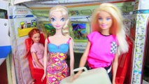 Frozen ELSA VACATION Barbie Airplane Day 1 Disney Parody Anna Barbie Ultimate House AllToyCollector