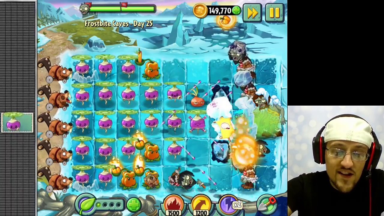 FGTeeV Dad Gets Mad @ Pesky Snow Weasels! The Rotobaga Journey! (PVZ 2 Day 25 & 26)