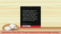 Download  Auctions The MIT Press Essential Knowledge series Ebook
