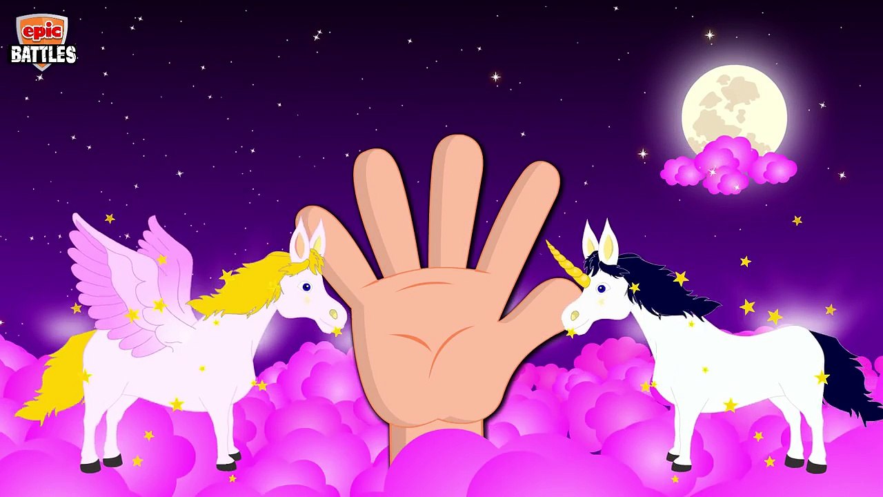 Finger Family Epic Battles Crazy Unicorn Vs Pegasus | Finger Family Nursery Rhymes