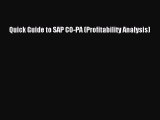 PDF Quick Guide to SAP CO-PA (Profitability Analysis) Free Books