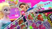 Disney Frozen Queen Elsa VS Prince Hans Unboxing 6 Shopkins Collector Card Blind Bags while Shopping