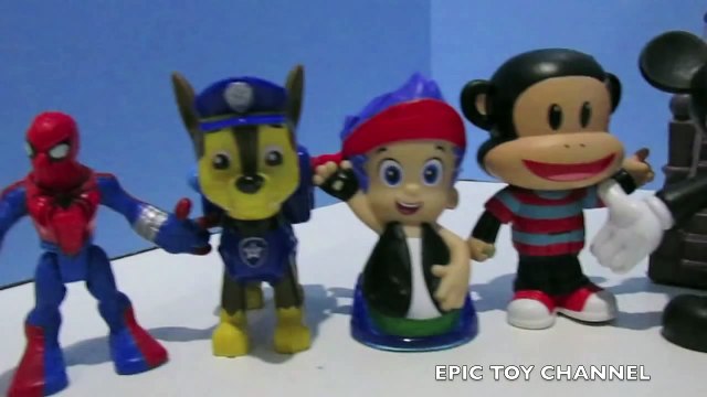 PAW PATROL, OCTONAUTS, JULIUS JR and SPIDER-MAN DIVE IN SLIME [Nickelodeon & Disney Junior] PARODY