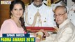 Sania Mirza Awarded Padma Award by President Pranab Mukherjee - Filmyfocus.com