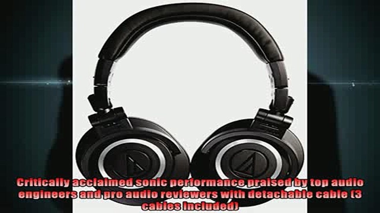 AudioTechnica ATHM50X Studio Monitor Professional Headphones  Black