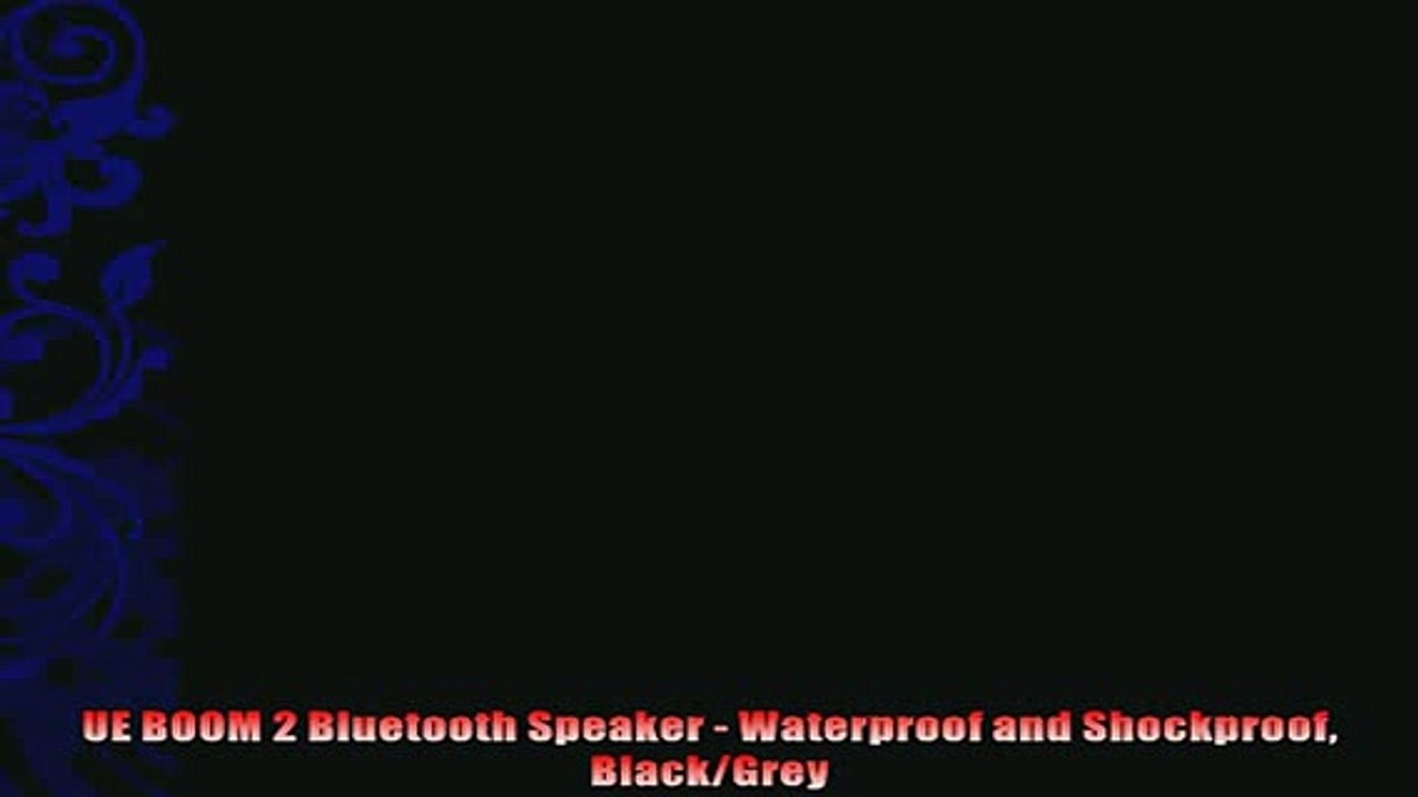 UE BOOM 2 Bluetooth Speaker  Waterproof and Shockproof BlackGrey