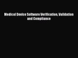 Read Medical Device Software Verification Validation and Compliance Ebook Free