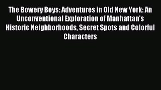 Read The Bowery Boys: Adventures in Old New York: An Unconventional Exploration of Manhattan's