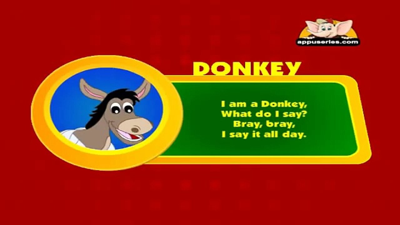 Animal Sounds in Hindi - Donkey