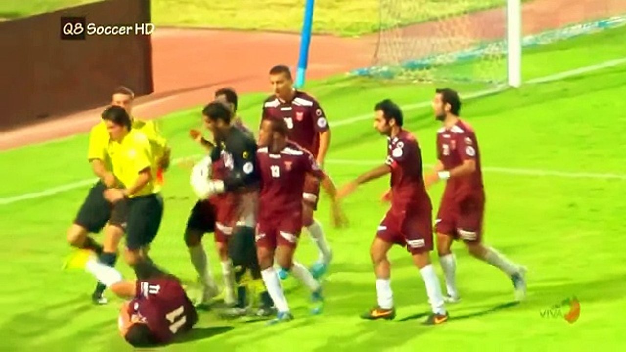 Referee fight against players and give them red cards funny football