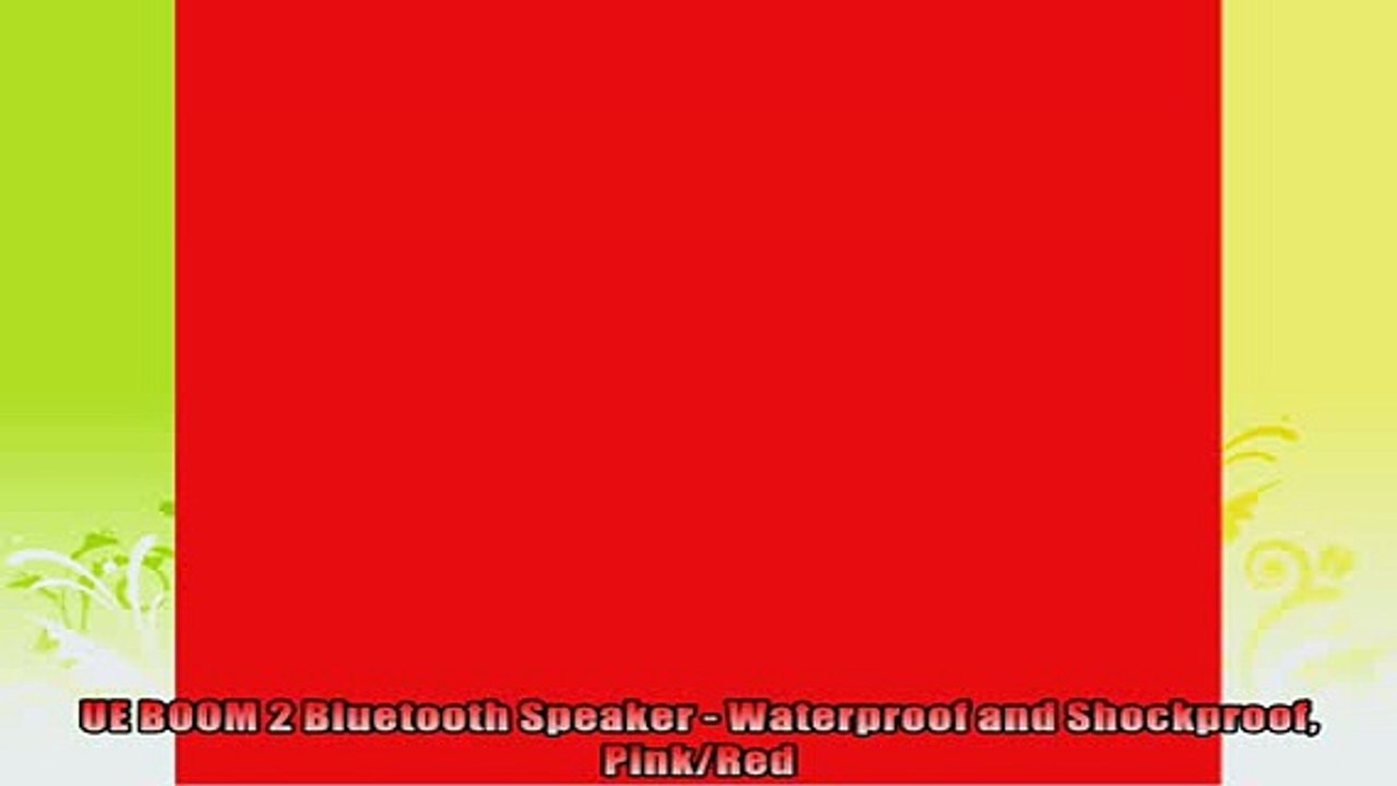 UE BOOM 2 Bluetooth Speaker  Waterproof and Shockproof PinkRed