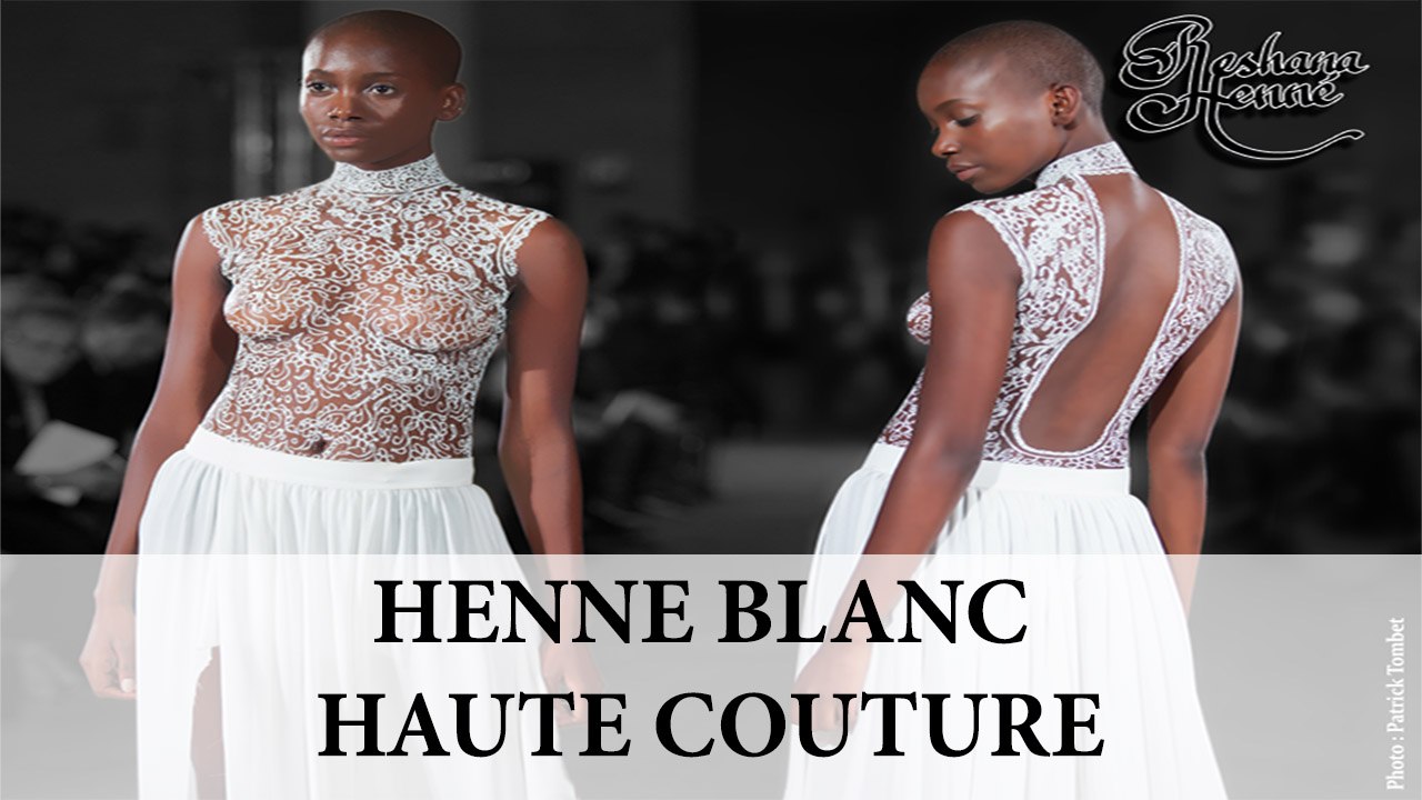 Tatouage Henne blanc haute couture fashion week paris