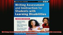 FREE DOWNLOAD  Writing Assessment and Instruction for Students with Learning Disabilities  BOOK ONLINE