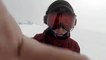 Saniyelerle ayı saldırısından kurtulan kayakçı kadın!