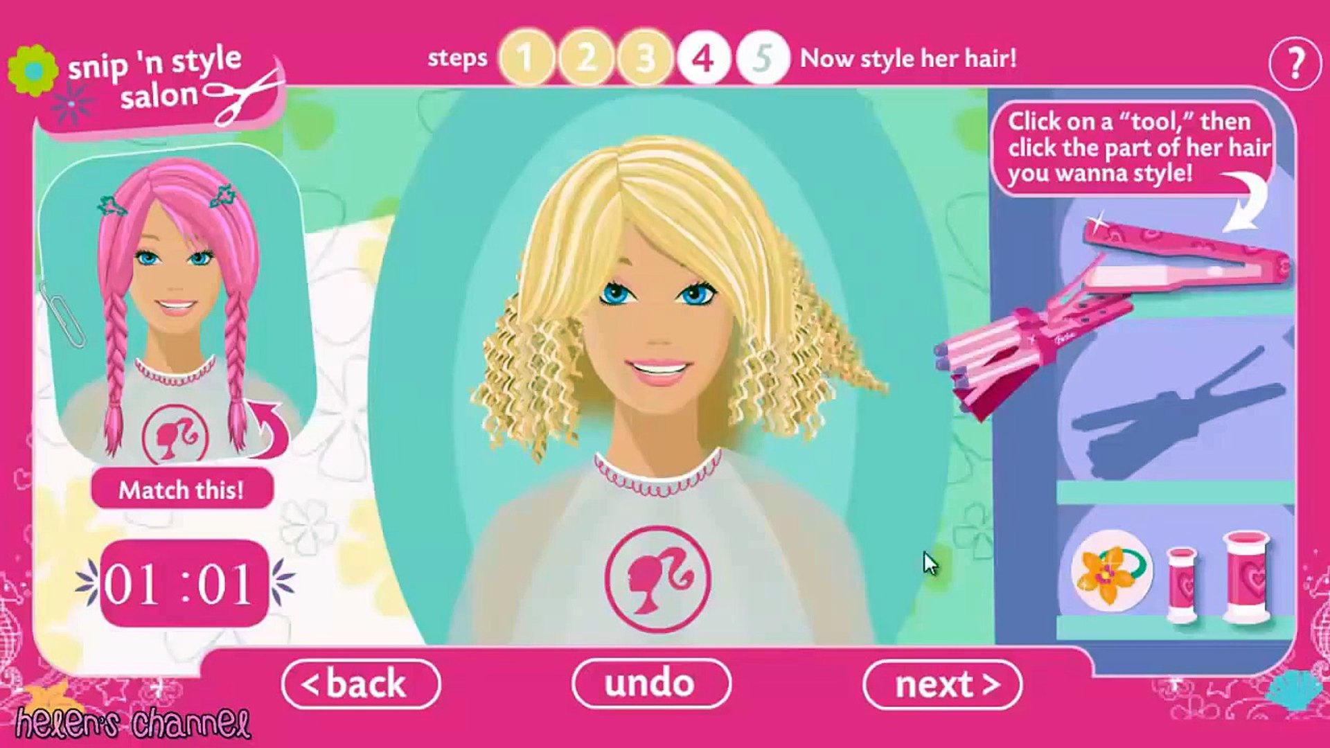 barbie style salon game