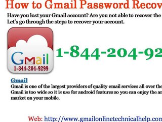 How to Gmail Password Recovery? 18442049299 Phone Number
