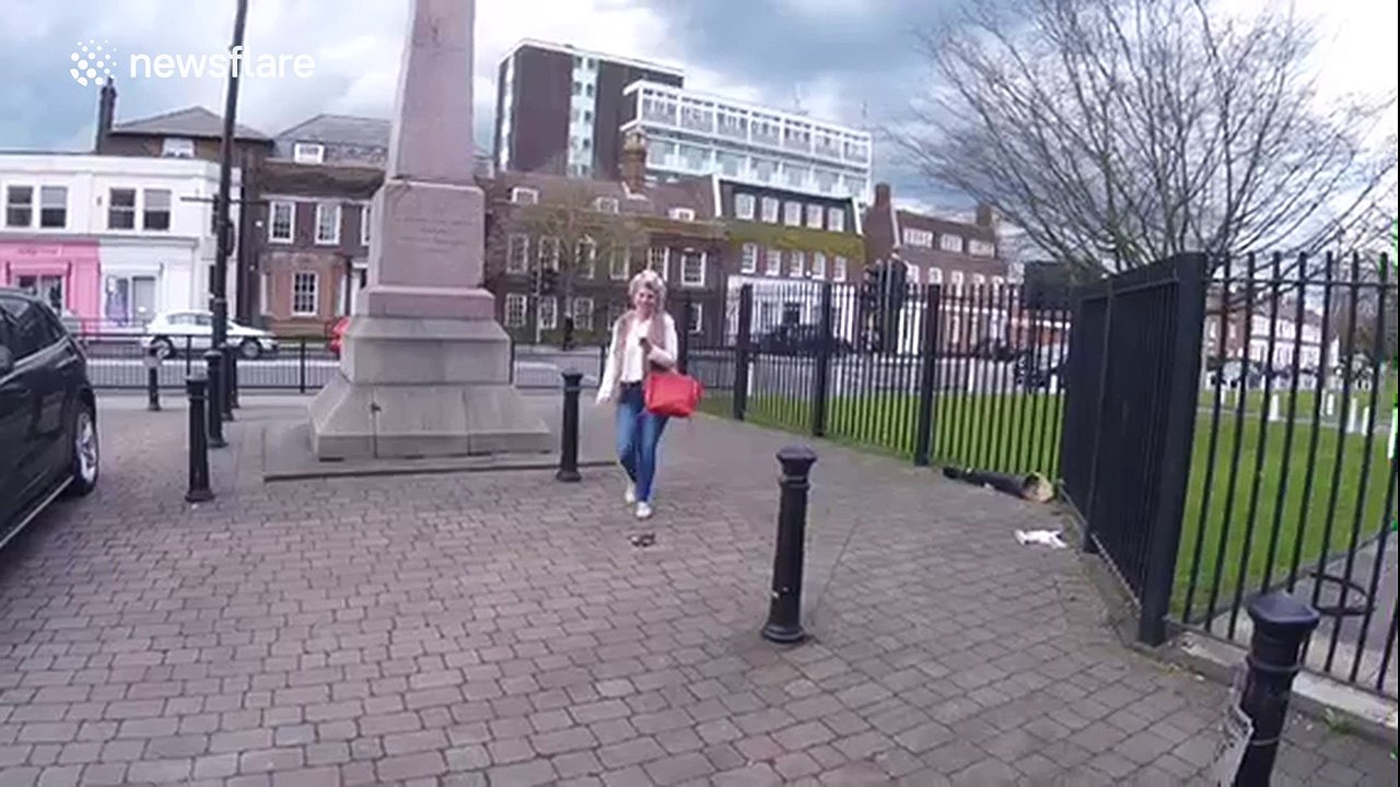 Frankie Essex in hair rollers at Amy Childs' salon relaunch