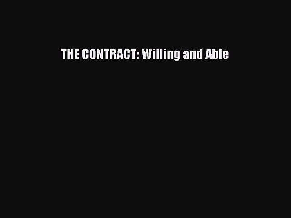Read THE CONTRACT: Willing and Able PDF Free