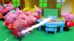 Peppa Pig Multiplicity with Disney Cars Mater Mickey Mouse Daddy Pig in Peppa Pig Playground & House