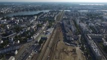 Construction de la nouvelle Gare de Lorient (survol en drone)