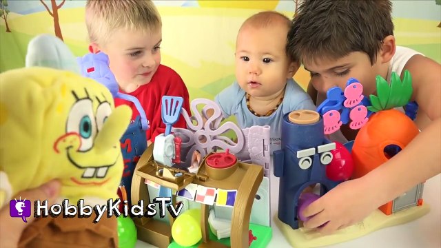 Spongebobs Land SURPRISE Word! HobbyGator Godzilla + Toys Hulk Minecraft by HobbyKidsTV