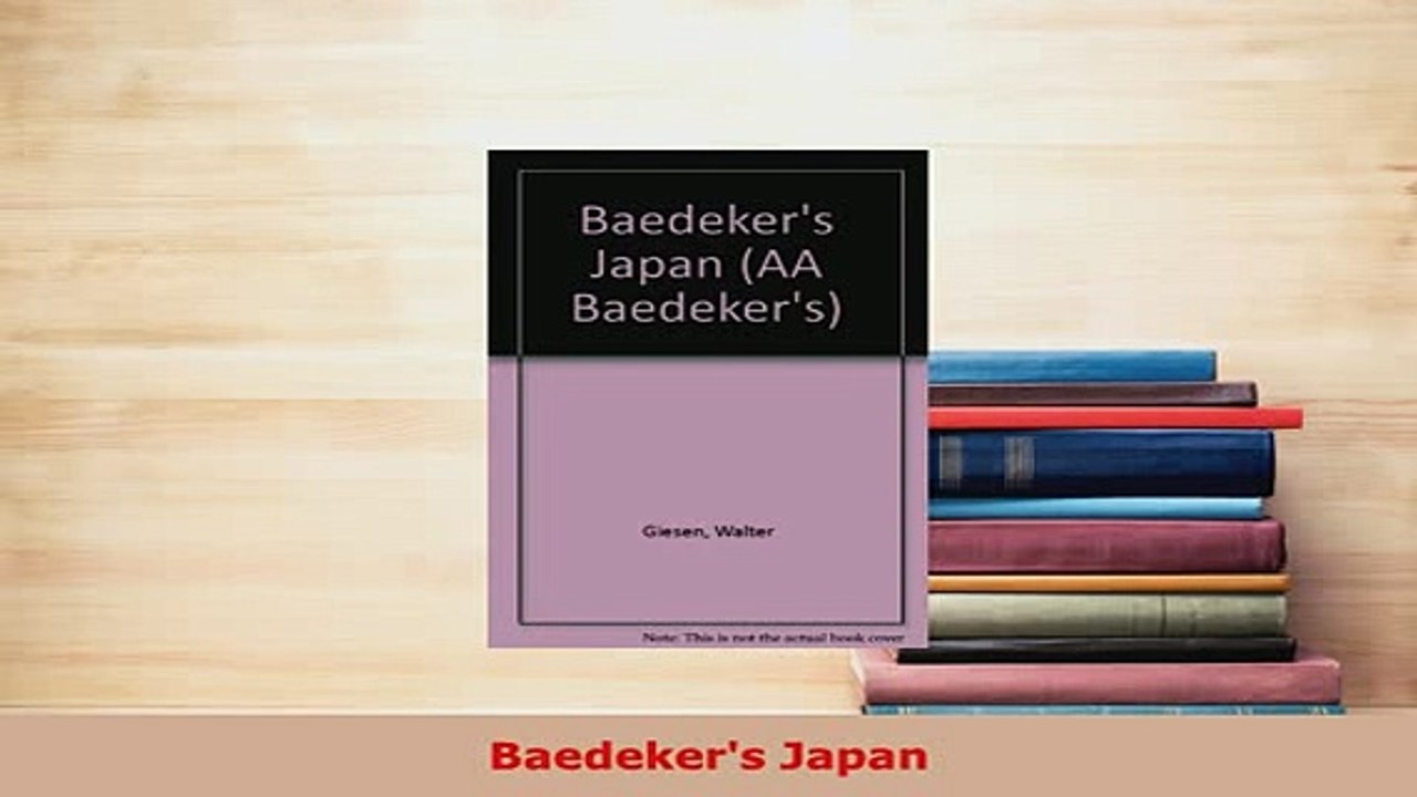 PDF  Baedekers Japan Read Full Ebook