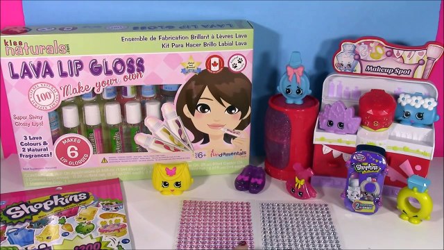 DIY SHOPKINS Lava Lip Gloss! Kiss Naturals Kit! 2 Yummy Scents & 3 Colors! Gran Jam! FUN