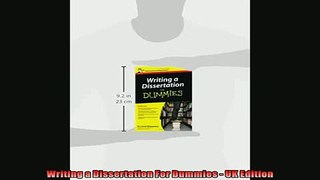 EBOOK ONLINE  Writing a Dissertation For Dummies  UK Edition READ ONLINE