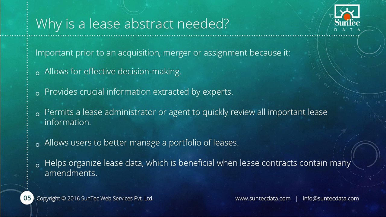 Lease Abstraction Services: Accurate, Comprehensive and Timely Lease Abstractions