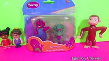 BARNEY Toys with Barney Baby Bop Curious George, Daniel Tigers Neighborhood Toy Video