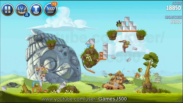 Angry Birds Star Wars 2- Level B3-18 Battle of Naboo Walkthrough 3 Sterne