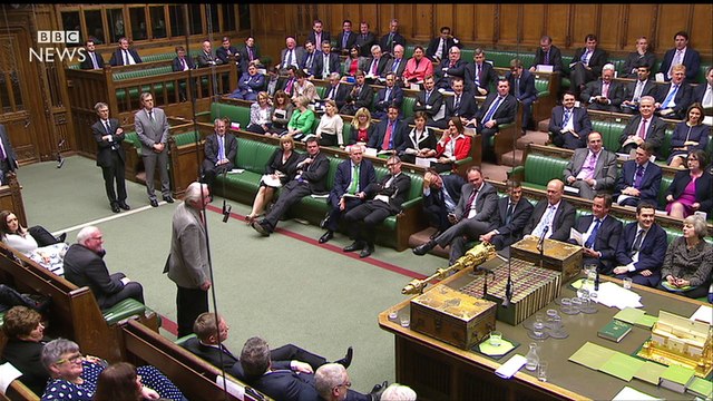 Dennis Skinner kicked out of Commons for calling David Cameron dodgy Dave - BBC News