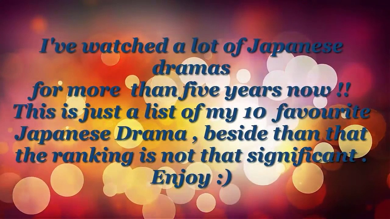 My Top 10 Japanese drama Of All Time Recommended JDRAMA