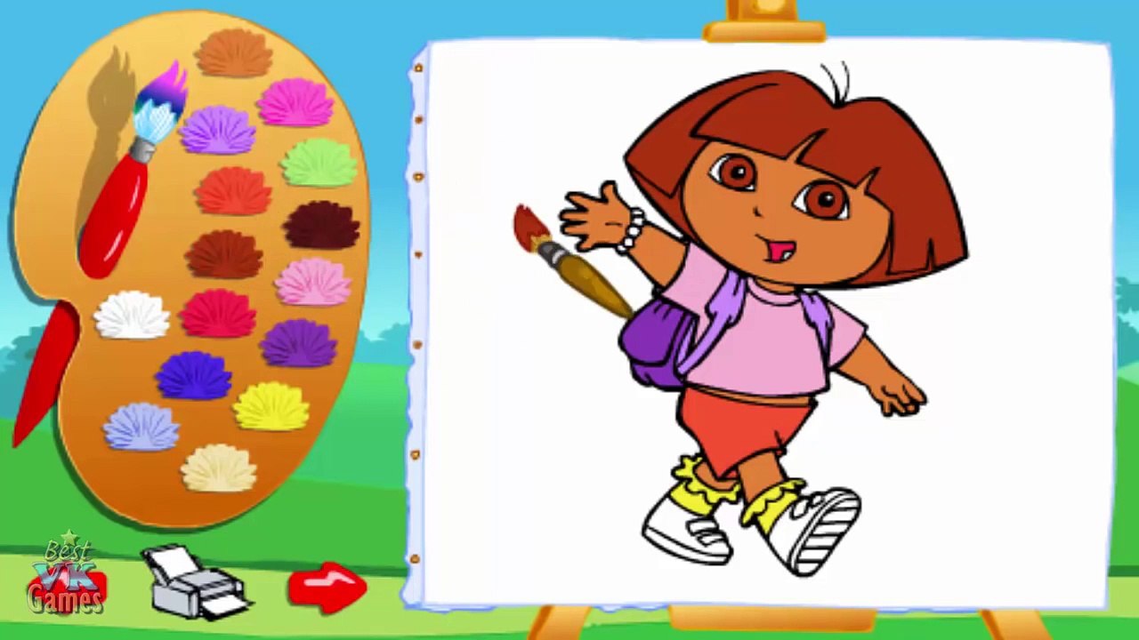 DORA THE EXPLORER: Paint And Colour Games Online - Dora Painting Games - Dora Colouring Game ...