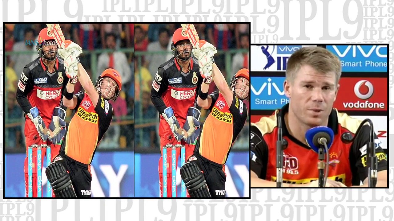 IPL 9 SRH vs RCB- Sarfaraz Played Brilliantly- Warner -highlights