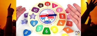 Peppa Pig Shape Sorter Clock / Learn Colors, Numbers / KINDER Chocolate Toy Egg Surprise / TUYC Jr.
