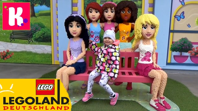 Германия #2 Леголенд парк аттракционов Катя катается на игрушечном паровозике новое видео 2016 Legoland Germany trip