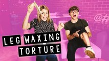 CRAZY LEG WAXING TORTURE w/ Grace Helbig