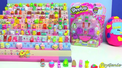 Shopkins Season 2 Fluffy Baby Ga Ga Gourmet Play Doh Surprise Egg 5 and 12 Packs