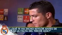 Keylor Navas le dice a Cristiano Ronaldo como marcar un gol de falta • 2016