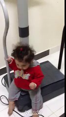 Baby doing exercise...v cute