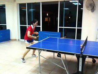 2010 Michelle J 1st table tennis training session