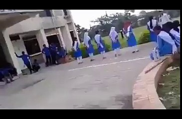 Girls in college having some Fun