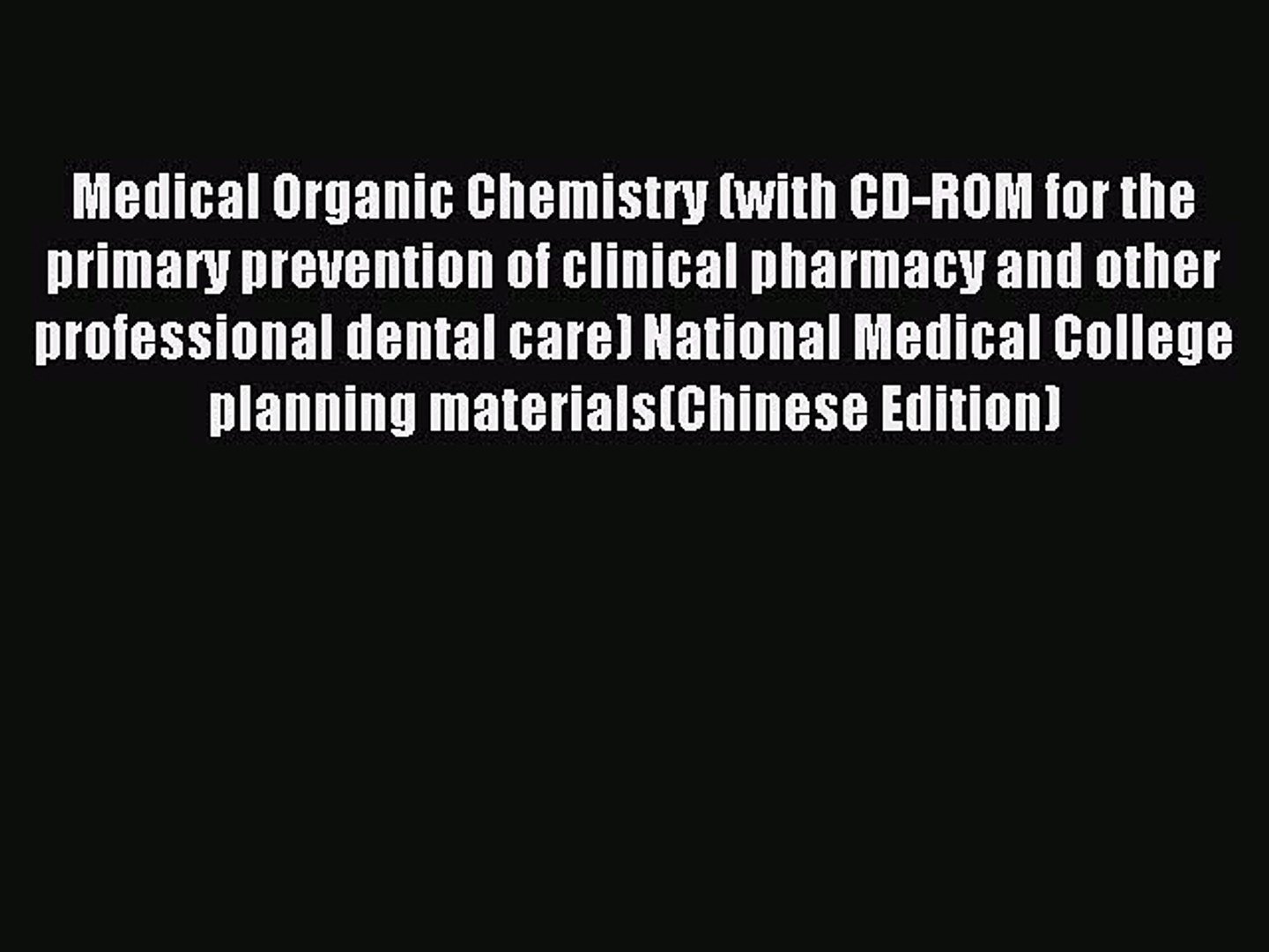 ⁣Read Medical Organic Chemistry (with CD-ROM for the primary prevention of clinical pharmacy