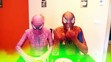 Spiderman & Pink Spidergirl vs Joker! w- Mermaid vs Maleficent & Doctor Fun Superhero in Real Life!