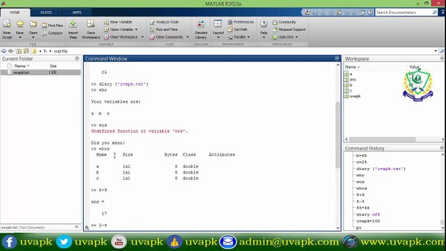 Lecture 7 how to use diary in matlab in hindi urdu