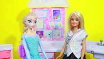 AllToyCollector FROZEN Elsa visits Doctor Barbie Vet Office Playset Disney Frozen Parody Toy Doll